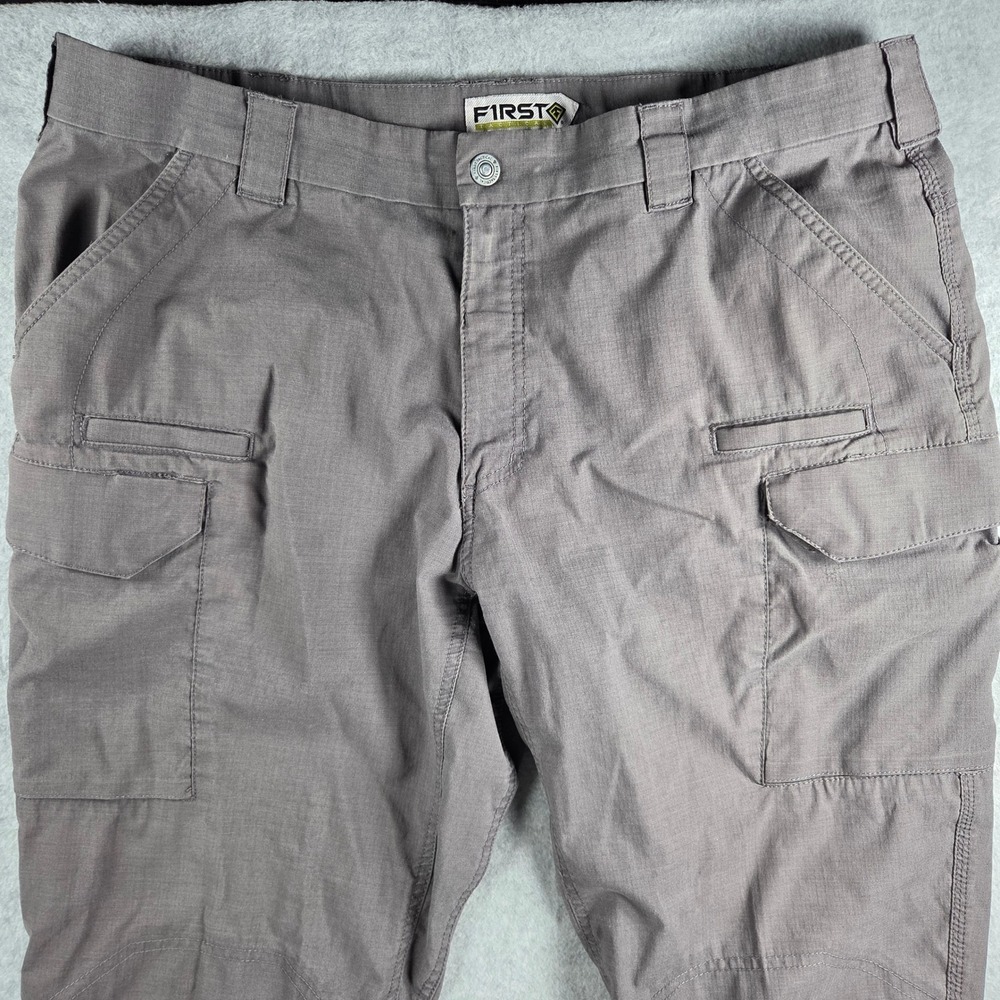 First Tactical Cargo Pants Mens 42 Grey Ripstop Reinforced Knee Utility Workwear